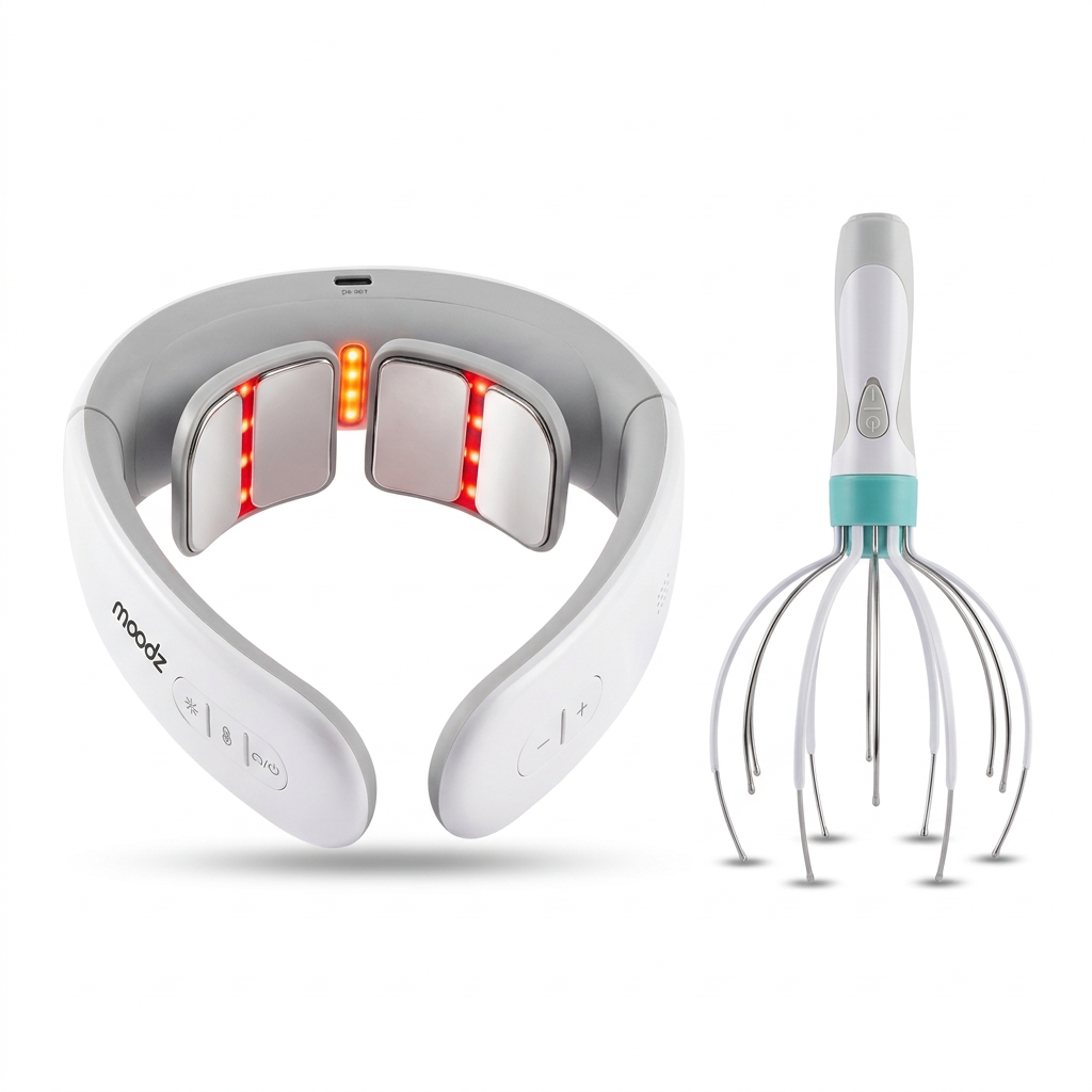 Moodz Intelligent Neck Massager and Electric Head Massager