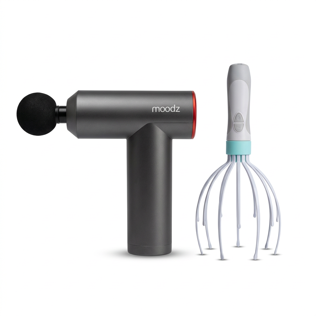 Moodz Massage Gun and Electric Head Massager