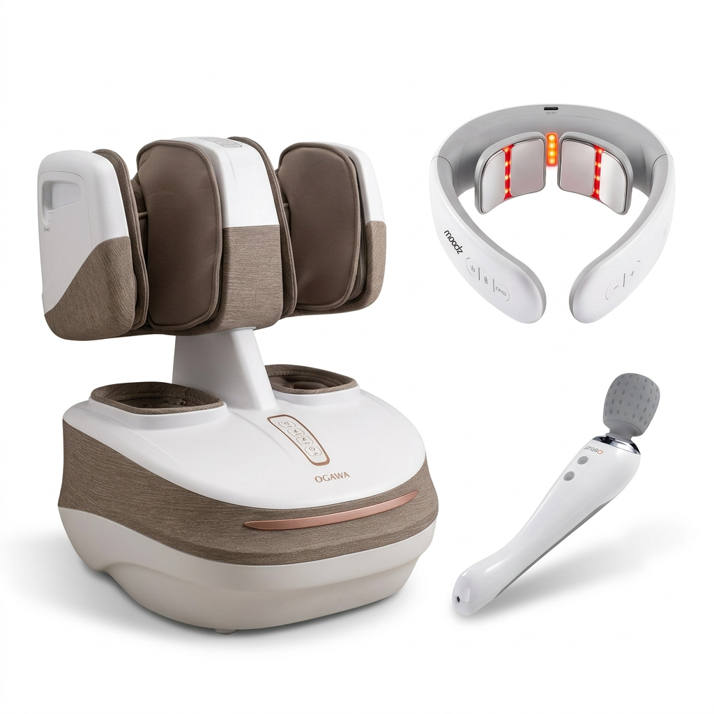Omknee 2 and Moodz Intelligent Neck Massager and Moodz Magic Massager